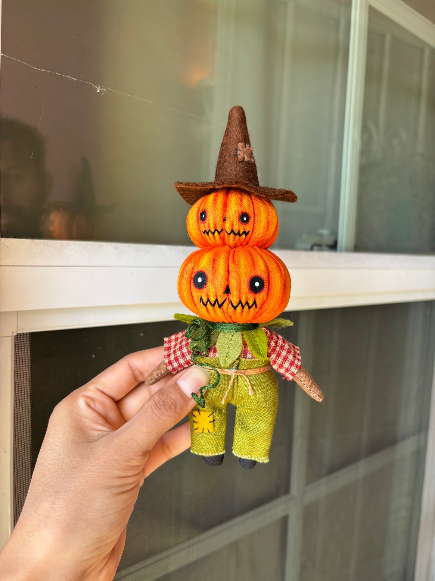 Small Double Pumpkin Head doll