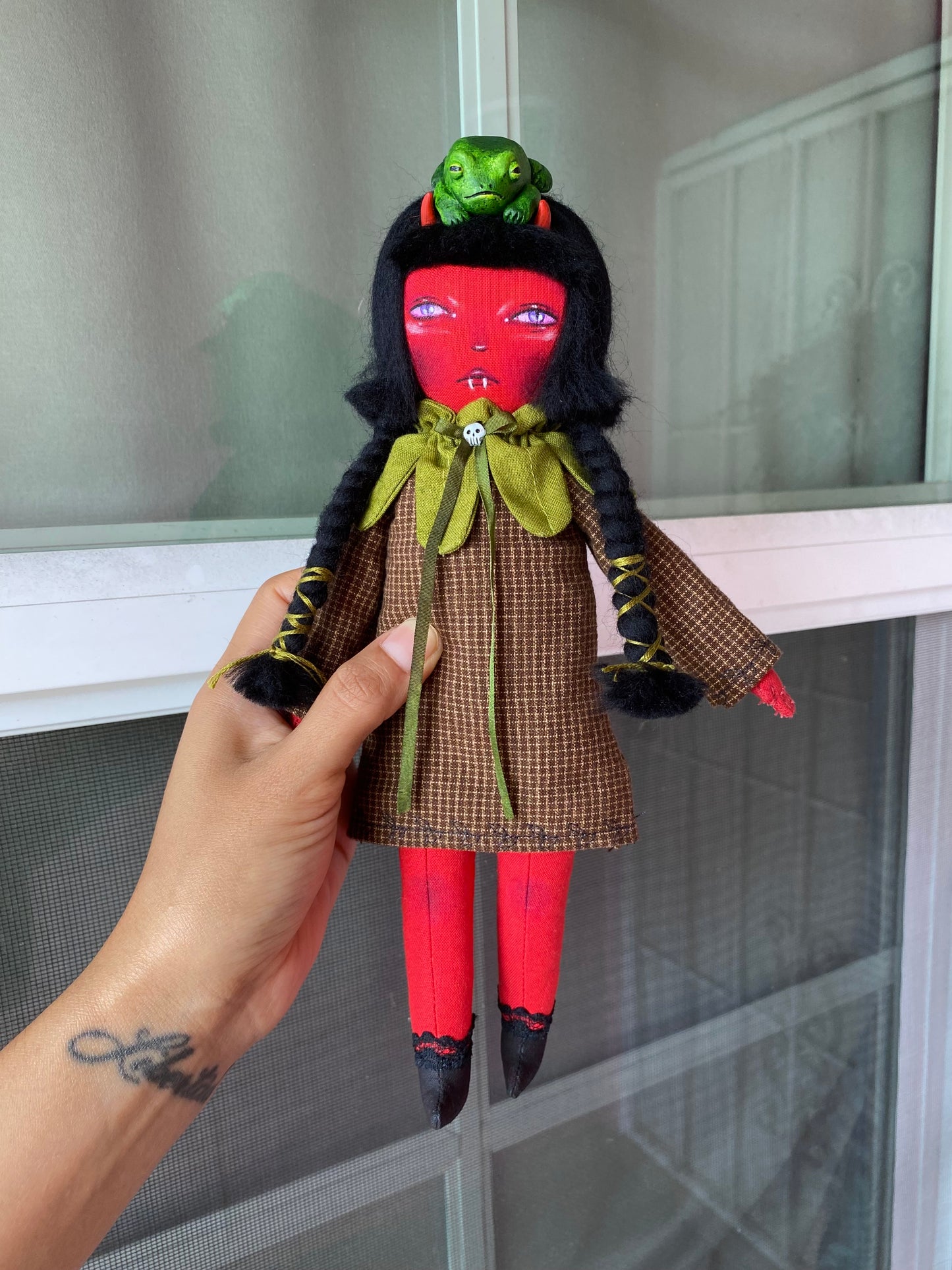 Handmade Woodland Demon Doll