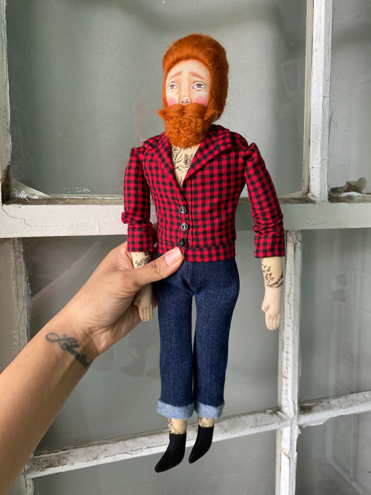 Bearded Lumberjack Doll