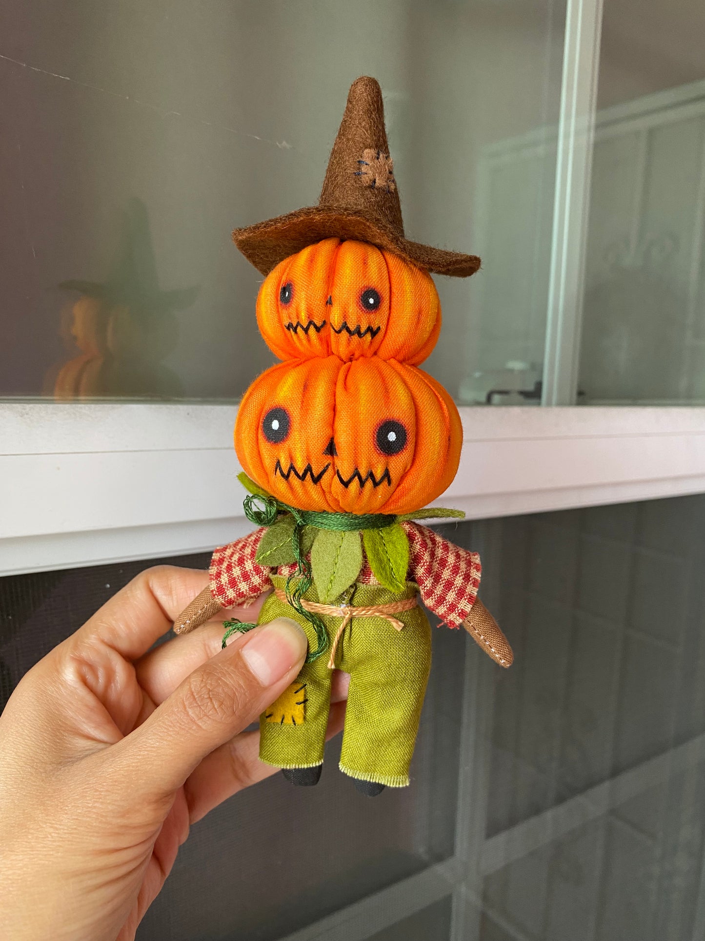 Small Double Pumpkin Head doll