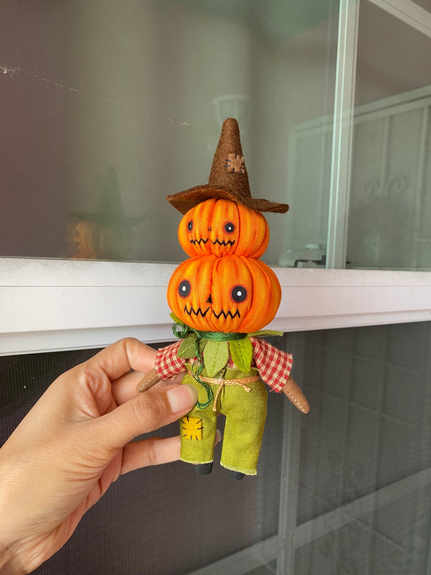 Small Double Pumpkin Head doll