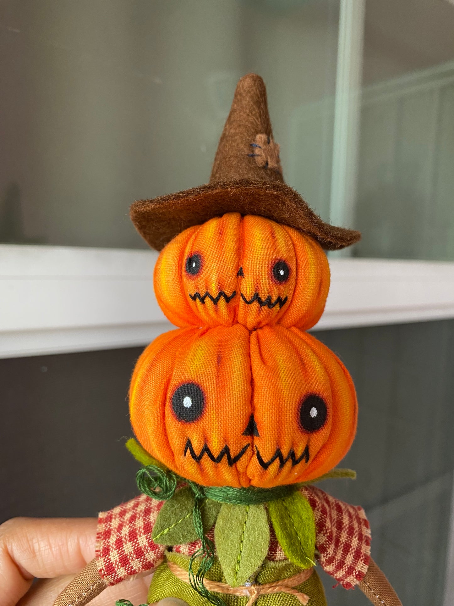 Small Double Pumpkin Head doll