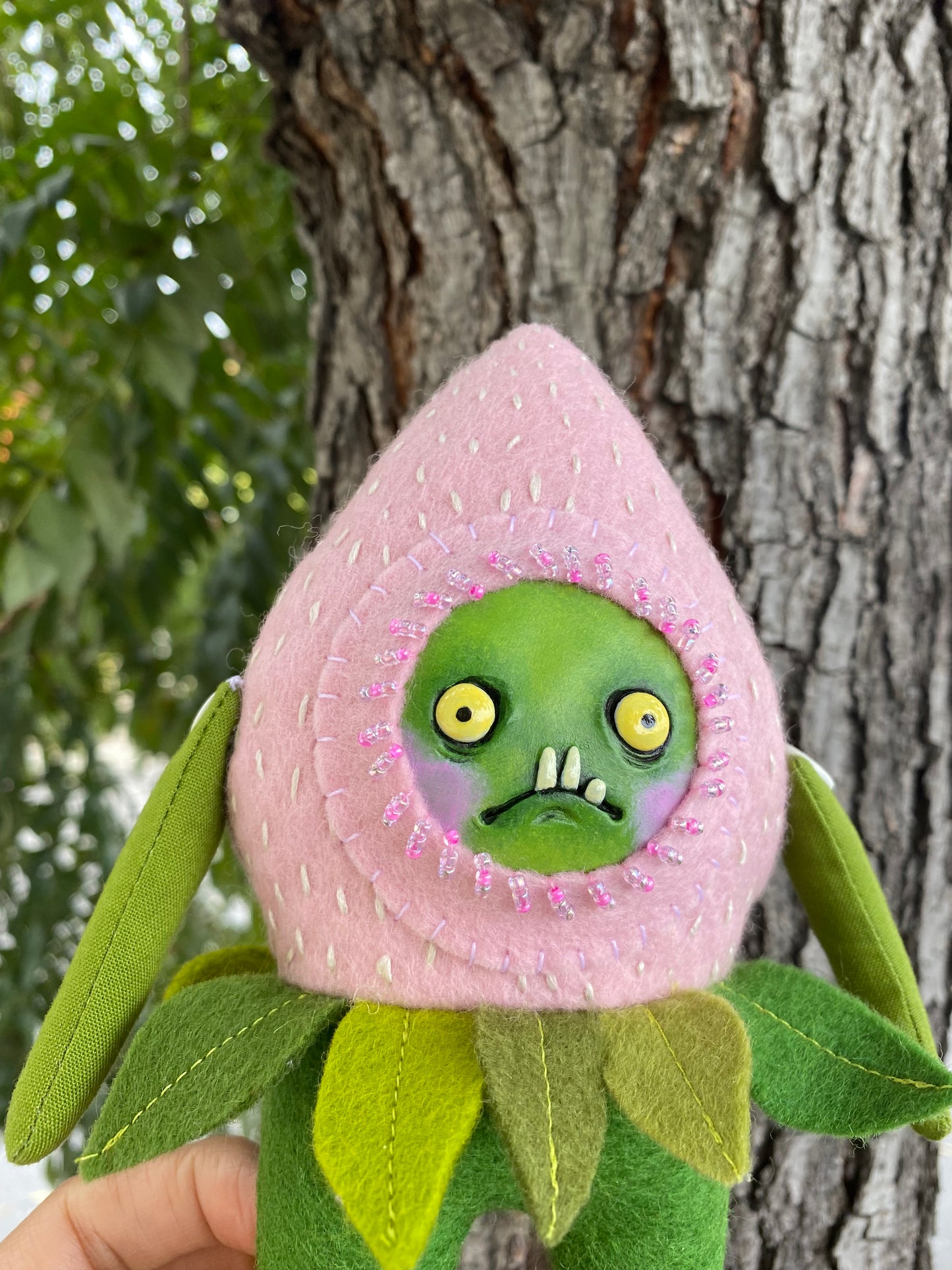 Small Pink Strawberry Creature Doll