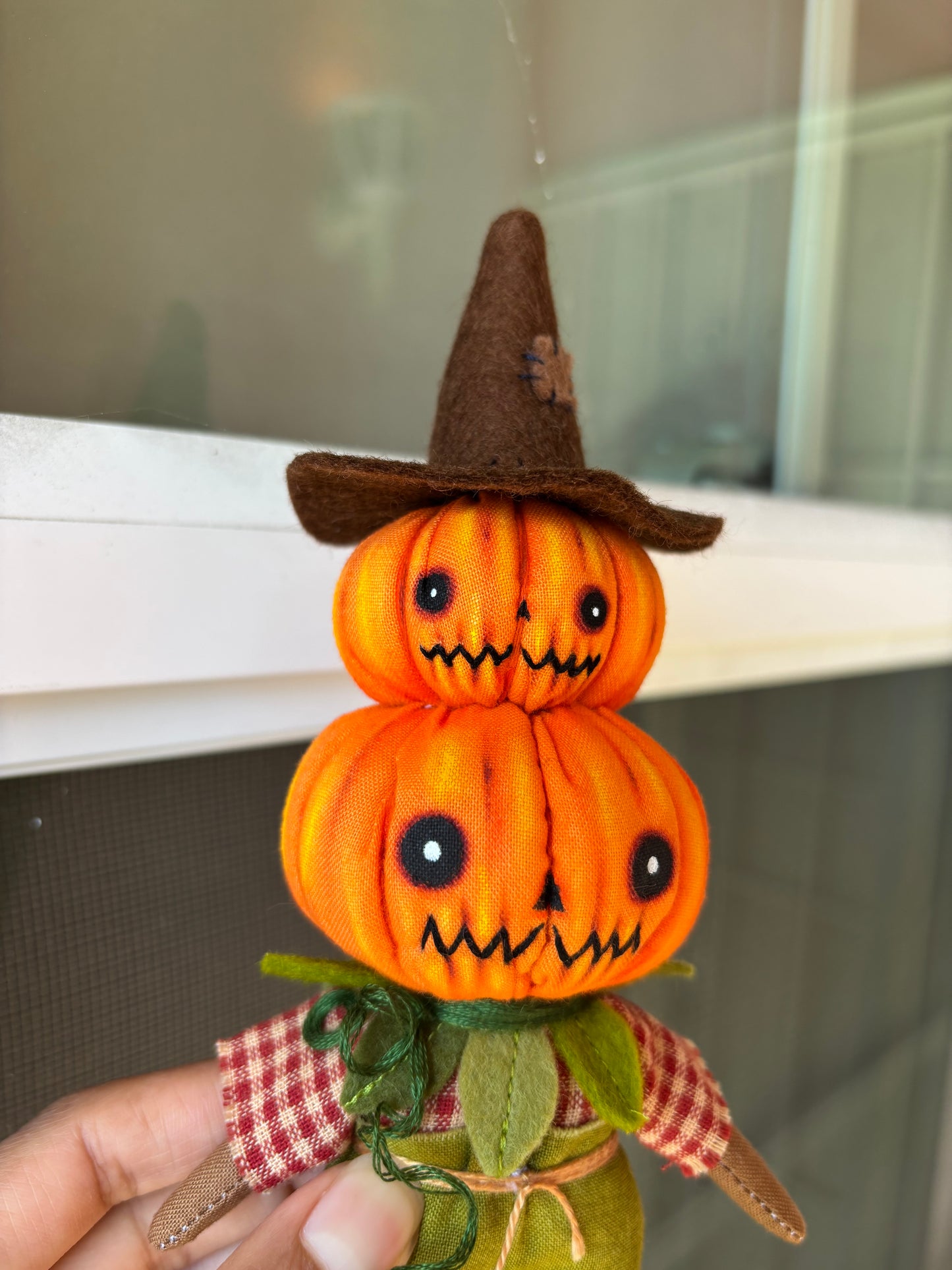 Small Double Pumpkin Head doll