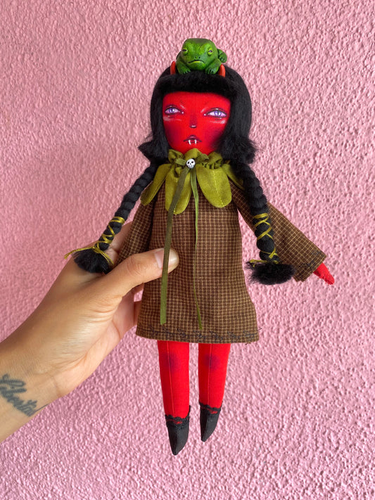 Handmade Woodland Demon Doll