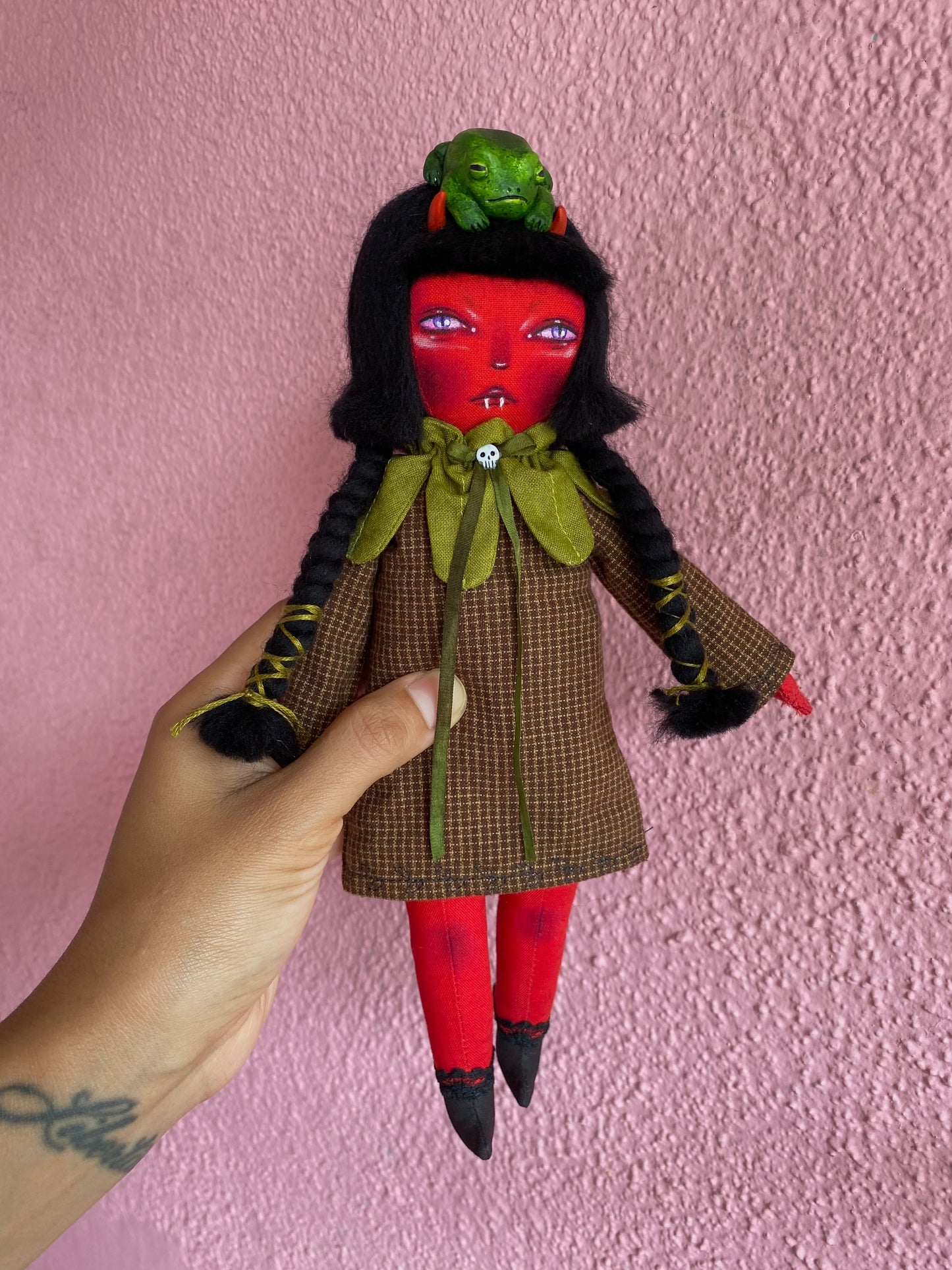Handmade Woodland Demon Doll