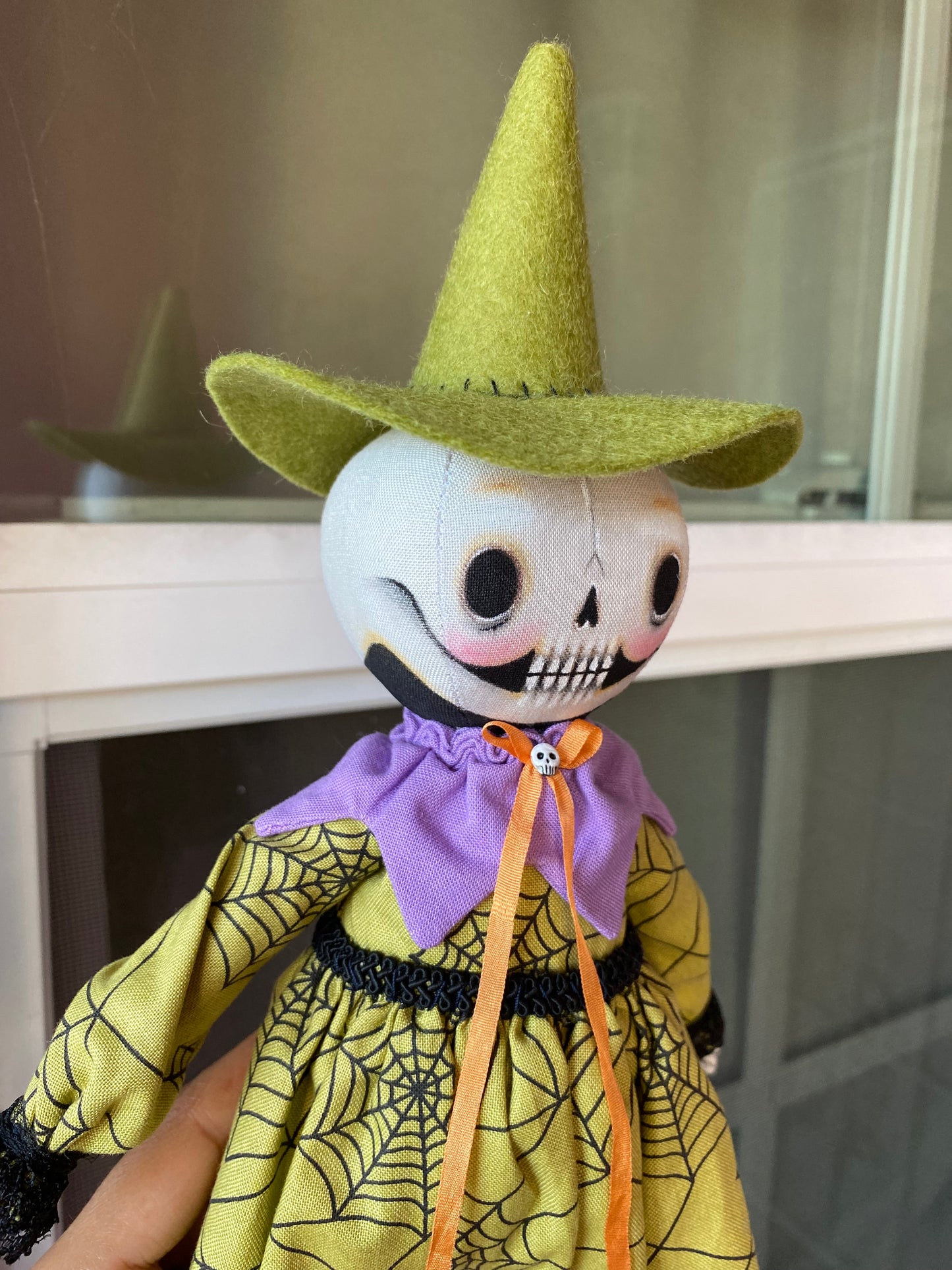 Handmade Halloween Skeleton Witch Doll