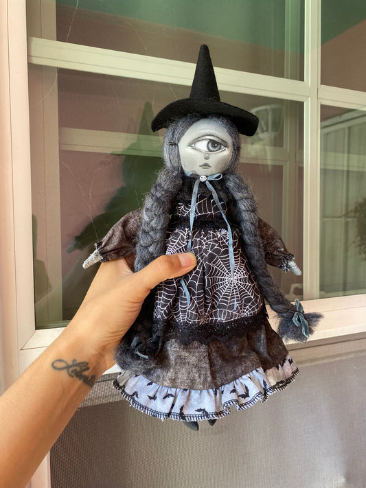 Handmade Halloween Cyclops Witch Doll