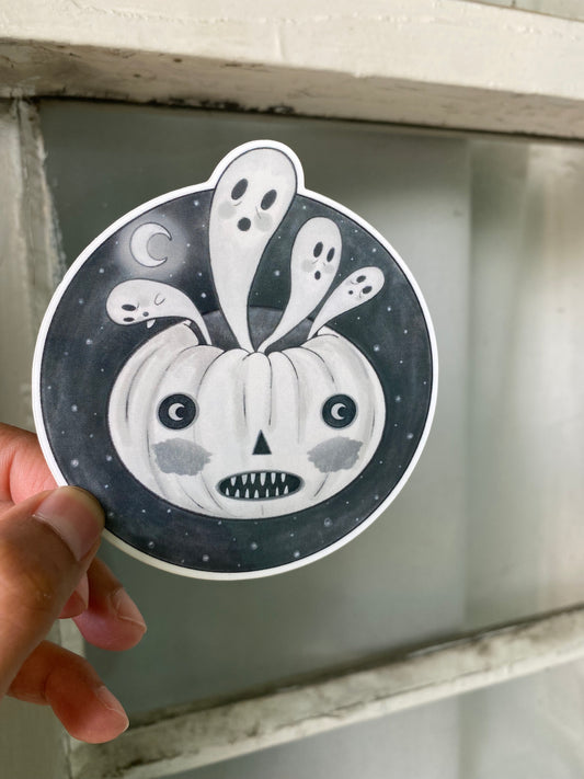 Haunted Pumpkin Sticker