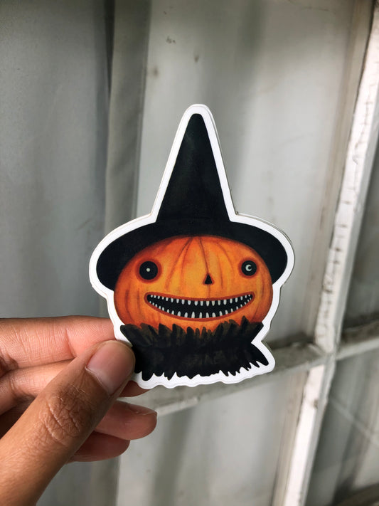 Pumpkin Witch Sticker